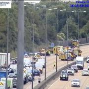 There are delays and traffic anti-clockwise on the M25 after a crash (photo: Highways England south east)