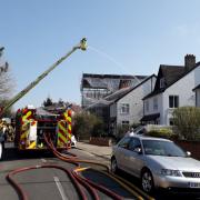 Firefighters tackle fire at house in south Croydon (@LondonFire)