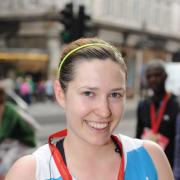 Cat O'Donovan with her marathon medal