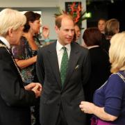Prince Edward meets the mayor and mayoress of Kingston