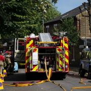 A man was treated by paramedics following an explosion at a house in Battersea