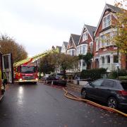 Frew crews were called to Kenilworth Avenue in Wimbledon at 12pm on November 2