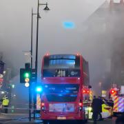 Wimbledon Hill Road bus fire: Photos from scene