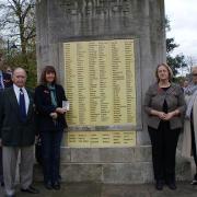 The temporary plaques were unveiled today