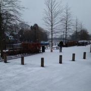 Snow on the Riverbank in Twickenham