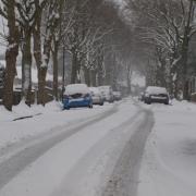 Snowy scenes in Coulsdon