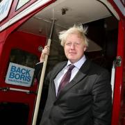On the buses: Boris Johnson