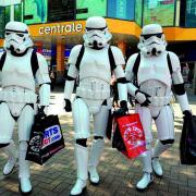 Stormtroopers picked up some bargains during their shopping trip to Croydon