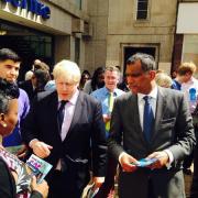 Boris meets shoppers in the town centre