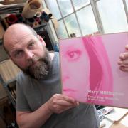 Michael Curran with a copy of the vinyl