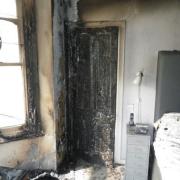 The blaze caused considerable damage to the bedroom (Picture by LFB)