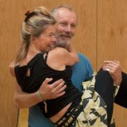 Janie Dee and Aden Gillett in rehearsals for A Midsummer Night's Dream
