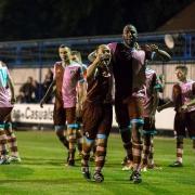 X-men: Former Kingstonian strikers Jamie Byatt and Carl Wilson-Denis, right, are a large part of why Corinthian  Casuals are surprisingly riding high in Ryman Division One South this season	Picture: Stuart Tree