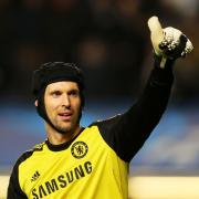 Thumbs up: Petr Cech made a more than successful return to the Chelsea team on Wednesday night