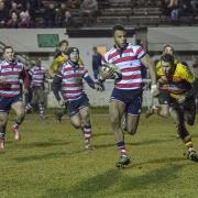 Big win: Kiba Richards breaks for Rosslyn Park in the Friday night win over Richmond           Picture: Charlie Addiman
