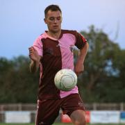 Off: Corinthian Casuals man Danny Dudley saw red on Tuesday