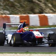 Setting the pace: Mitch Gilbert has made a fast start to life with GP3 team Carlin
