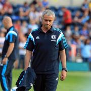 Last hurdle: Chelsea boss Jose Mourinho has seen off Manchester United, now for Arsenal