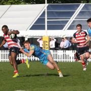 High octane action: Rosslyn Park and Wasps in action at last year's London Floodlit Sevens