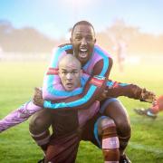 Prized assets: Corinthian Casuals strikers Jamie Byatt, bottom, and Carl Wilson-Denis are not likely to leave King George's Field