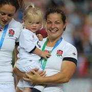 Flashback: Richmond Ladies' hooker Emma Croker eyes up the Women's World Cup trophy