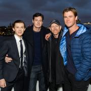 In the Heart of the Sea director Ron Howard joined stars Chris Hemsworth, Tom Holland and Benjamin Walker on the Thames earlier this week. Picture courtesy of Warner Bros Entertainment