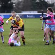 Cannonball: Richmond Ladies centre Amy Turner made her presence felt against Worcester Ladies on Sunday with a technique firsted honed on the fields of Kingston RFC