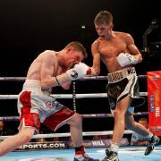 Unstoppable: Charlie Edwards en route to beating Luke Wilton to claim the WBC International Silver flyweight title        All pictures: Cyclone Promotions/Matchroom Boxing