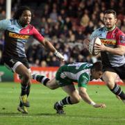 Eyes for the top: George Lowe is hoping to put a hip injury behind him to help Quins into the top four this term