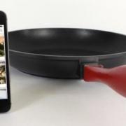 The Pantelligent smart pan which connects to your phone for cooking tips