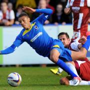 Fall guy: Christian Jolley was eventually surplus to requirements at Kingsmeadow despite helping the Dons into the Football League