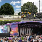 From start (top left) to finish (bottom) - setting up Kew for Kew the Music is a huge undertaking