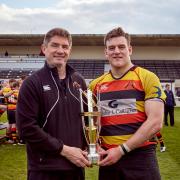 Cashing in: Richmond director of rugby Steve Hill, left, and skipper Will Warden are ready for the Championship challenge, but will stick to the formula that brought success last term