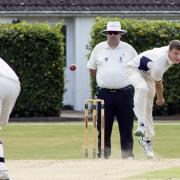 On the attack: Jack O'Brien was among the wickets as Bank of England beat Epsom to keep their place in Division Two of the Surrey Championship