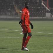 Carshalton Athletic player/manager Peter Adeniyi Picture:  Ian Gerrard