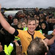 Sutton celebrate beating Championship side Leeds