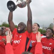 Carshalton Athletic clinched the Bostik South title on Saturday with a 7-0 thrashing of VCD Athletic. Pictures: Ian Gerrard
