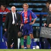 Coppell with Palace chairman Simon Jordan at the 2006 rematch of the FA Cup final