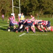 No.8 Kane Alboni controlling it at the base of the scrum for WImbledon