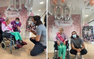 Joe Wicks visited Marjorie Agass at Care UK’s Tennyson Grange care home in Sutton
