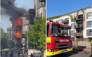 Eight fire engines and around 60 firefighters tackled the blaze on Whitehorse Road in Croydon on June 7