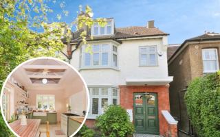 The £950k family home has five bedrooms and two reception rooms