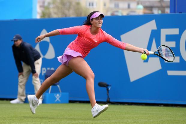 Look who's back: Laura Robson played her first competitive game in 17 months last weekend