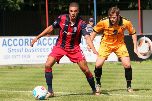 Suspended: Hampton's Christian Jolley will sit out Saturday's FA Cup trip to Taunton Town
