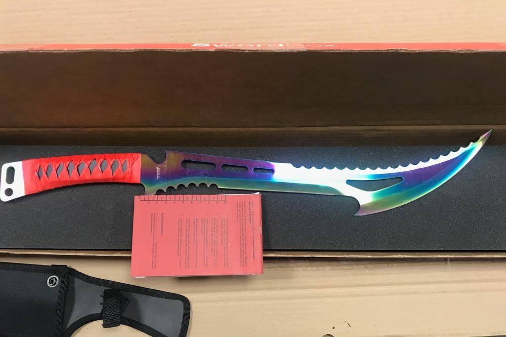 This 'zombie knife' was seized from a teenager in Worcester Park