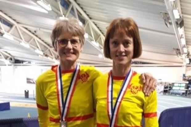 Masters medallists Anna Garner (left) and Lisa Thomas (PIC: Tom Pollak)
