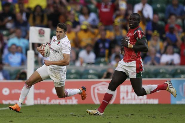 LONDON, ENGLAND - JUNE 02: Oliver Lindsay-Hague of Englandduring the HSBC London Sevens at Twickenham Stadium on June 2, 2018 in London, United Kingdom. (Photo by Henry Browne - RFU/The RFU Collection via Getty Images)
